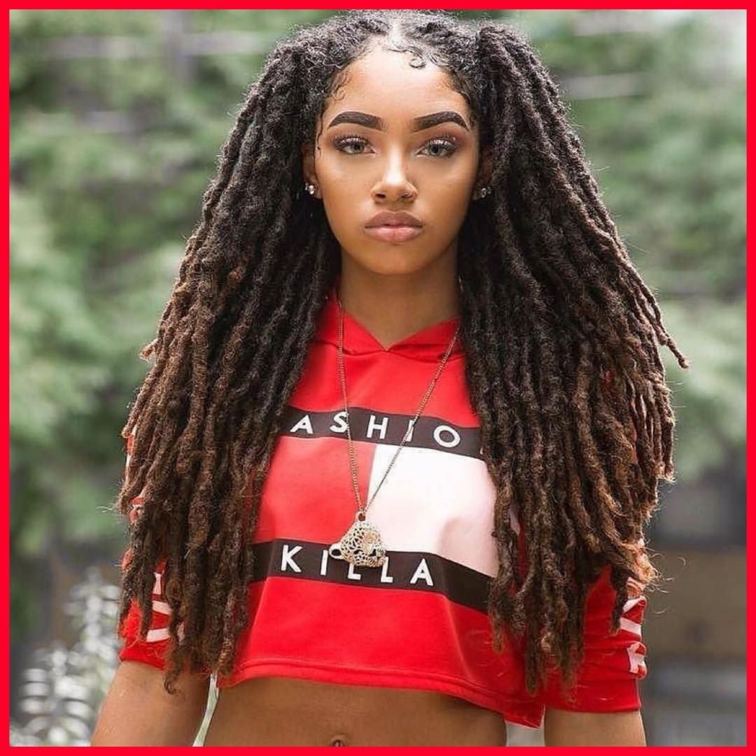 Piggy tail faux locs crochet hairstyle is becoming a trend among young people