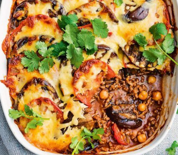 Moroccan Beef-Eggplant and Chickpea Bake By Taste
