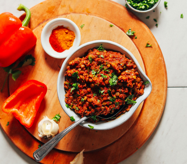 Saucy Moroccan Spiced-Lentils By Minimalist Baker