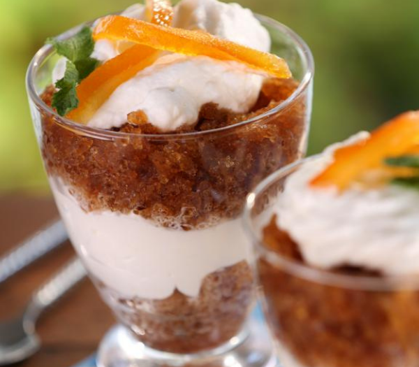 Moroccan Coffee Granita with Orange Water Cream Parfait By Food Network
