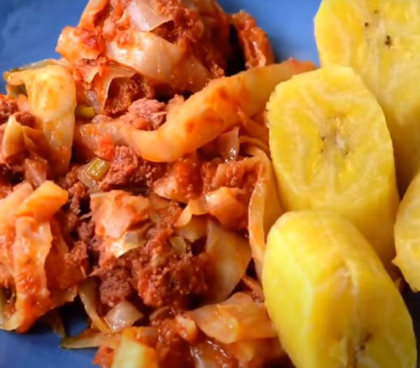 Cabbage and Corned Beef Stew By Ndudu By Fafa