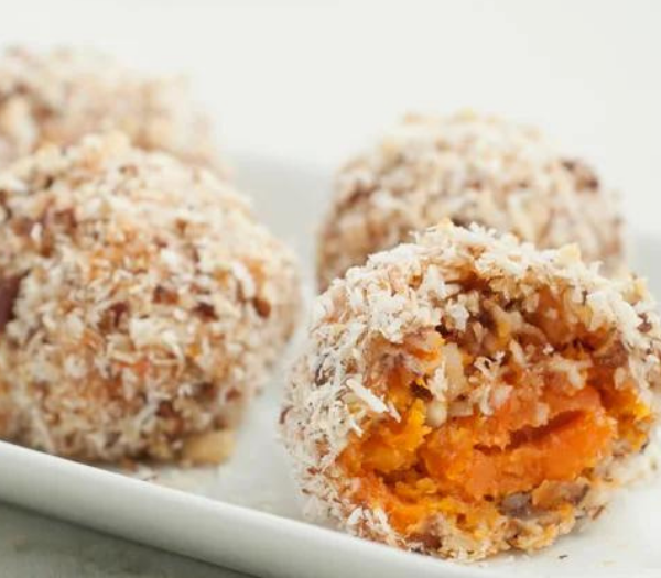 Yam Balls with Coconut Milk and Pecans By Skinny Ms.