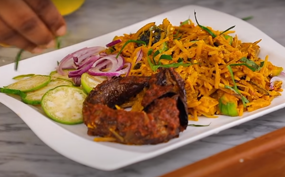 Quick And Easy African Salad Abacha by Zeelicious 1 How to Make African Salad (Abacha) - ZEELICIOUS FOODS