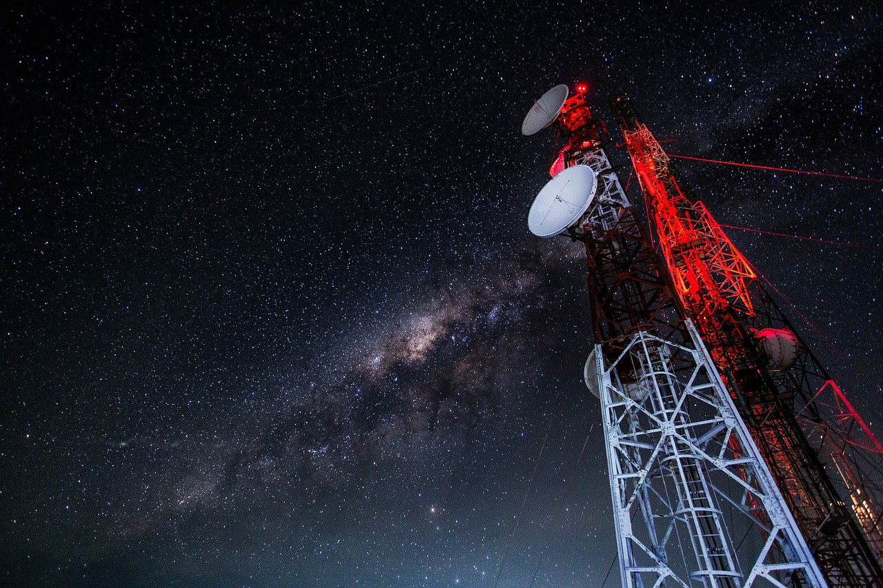 Image showing a tower used to provide reliable internet services. Image showing a tower used to provide reliable internet services.
