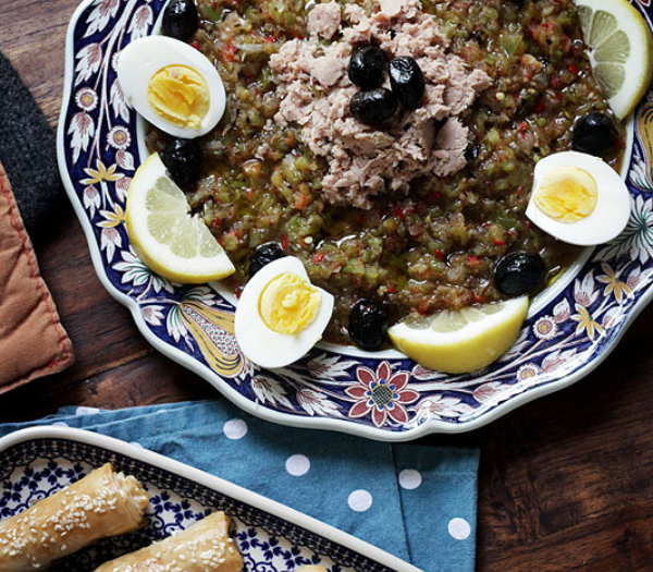 Tunisian Grilled Salad Tuna(Salata Mishwiyya) By Global Table Adventure