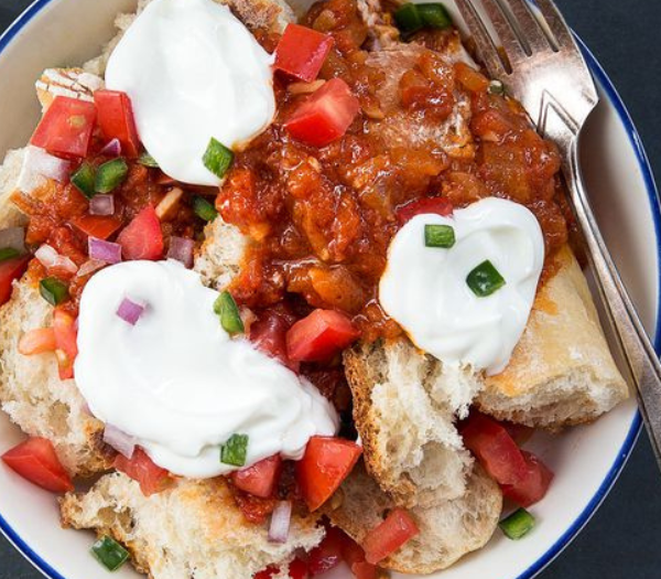 Eritrean Spicy Tomato Bread Salad With Yogurt (Fata) By Saveur