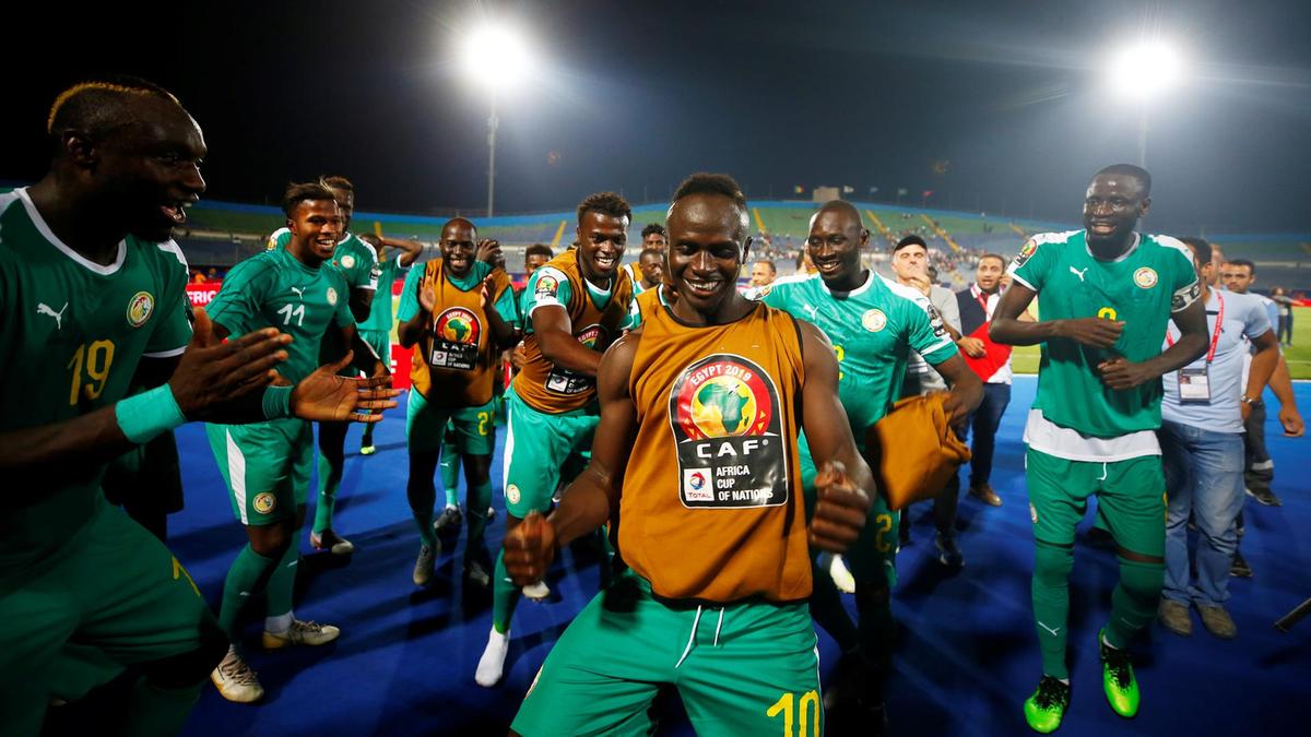 Senegal goal celebrations at AFCON