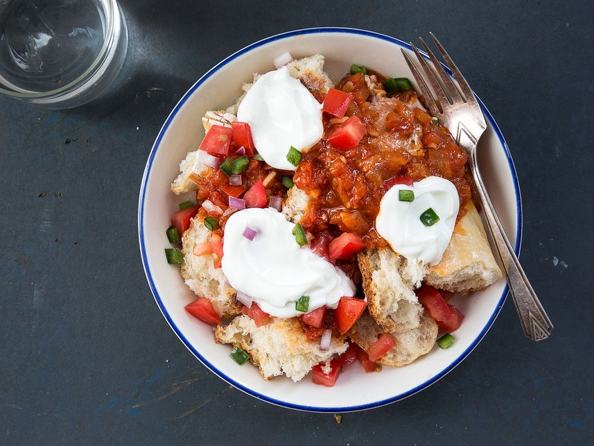 Eritrean Spicy Tomato Bread Salad with Yogurt (Fata) by Saveur 7 Eritrean Spicy Tomato Bread Salad with Yogurt (Fata)
