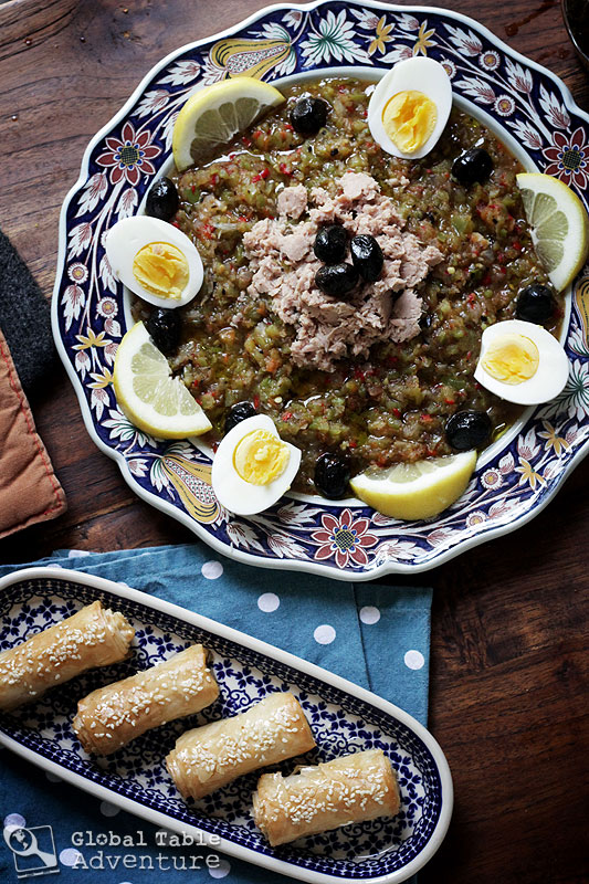 Tunisian Grilled Salad Tuna(Salata Mishwiyya) by Global Table Adventure 1 salad