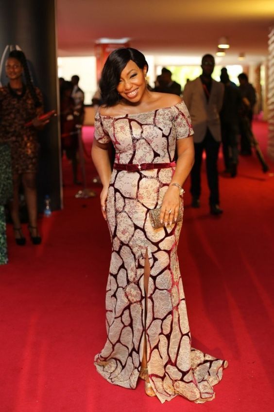 Rita Dominic in an almost see-through gown