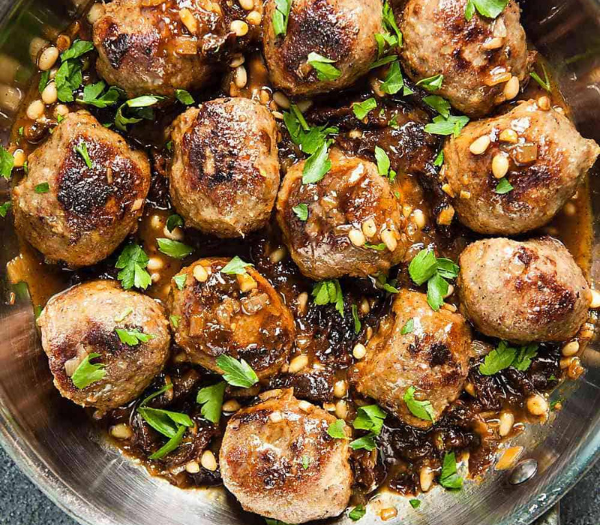 North African Meatballs With California Prunes And Pine Nuts By Healthy Delicious