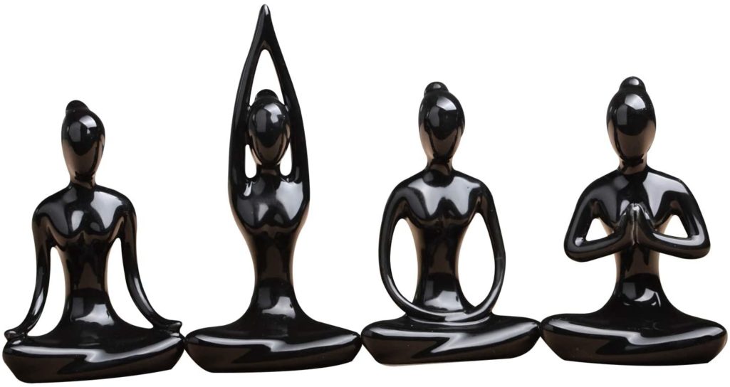 Ceramic Meditation Statue Set
