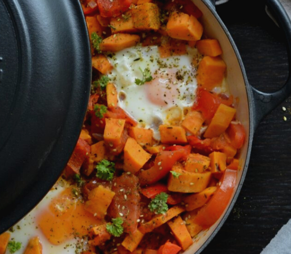 Sweet Potato Shakshuka by Anne Travel Foodie