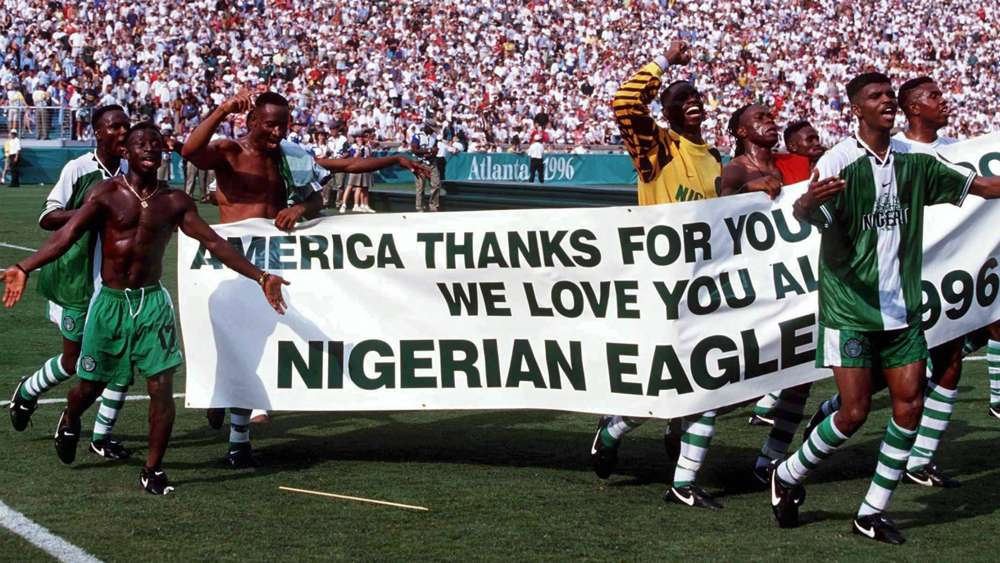 Nigeria winning the Olympics soccer in 1996