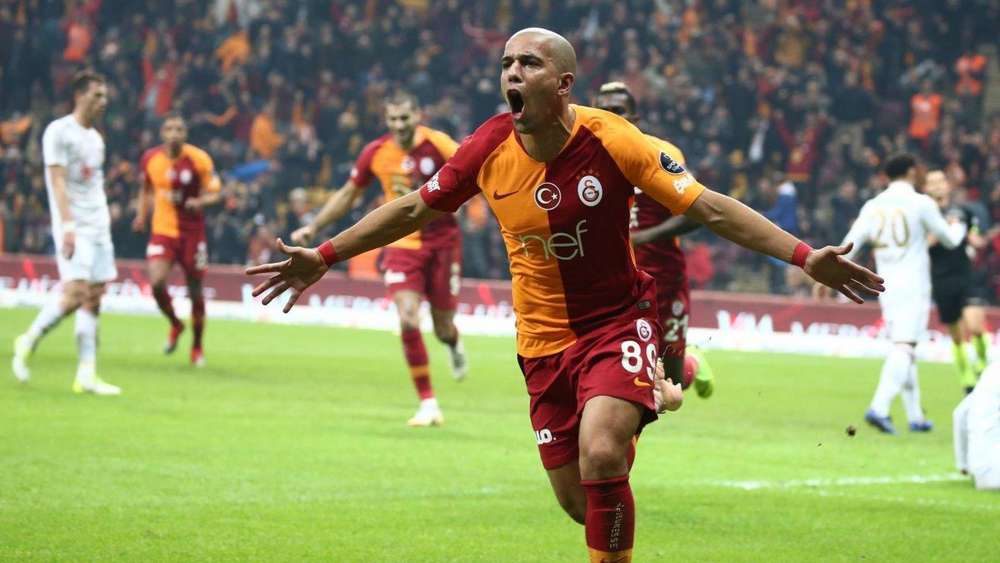 Sofiane Feghouli playing for Galatasaray