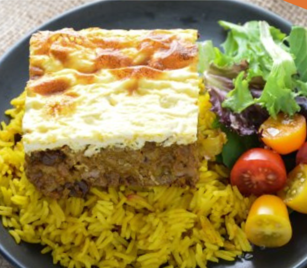 South African Bobotie with Yellow Rice By Foodie On Board