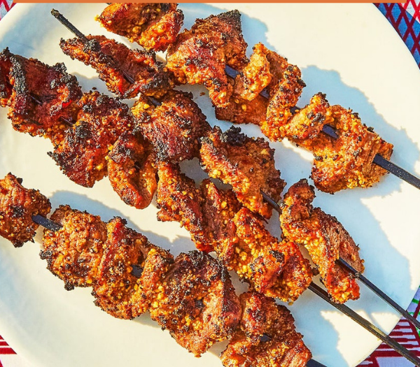 Dibi Hausa (West African Grilled Beef Kebabs with Tankora Spice) By Saveur