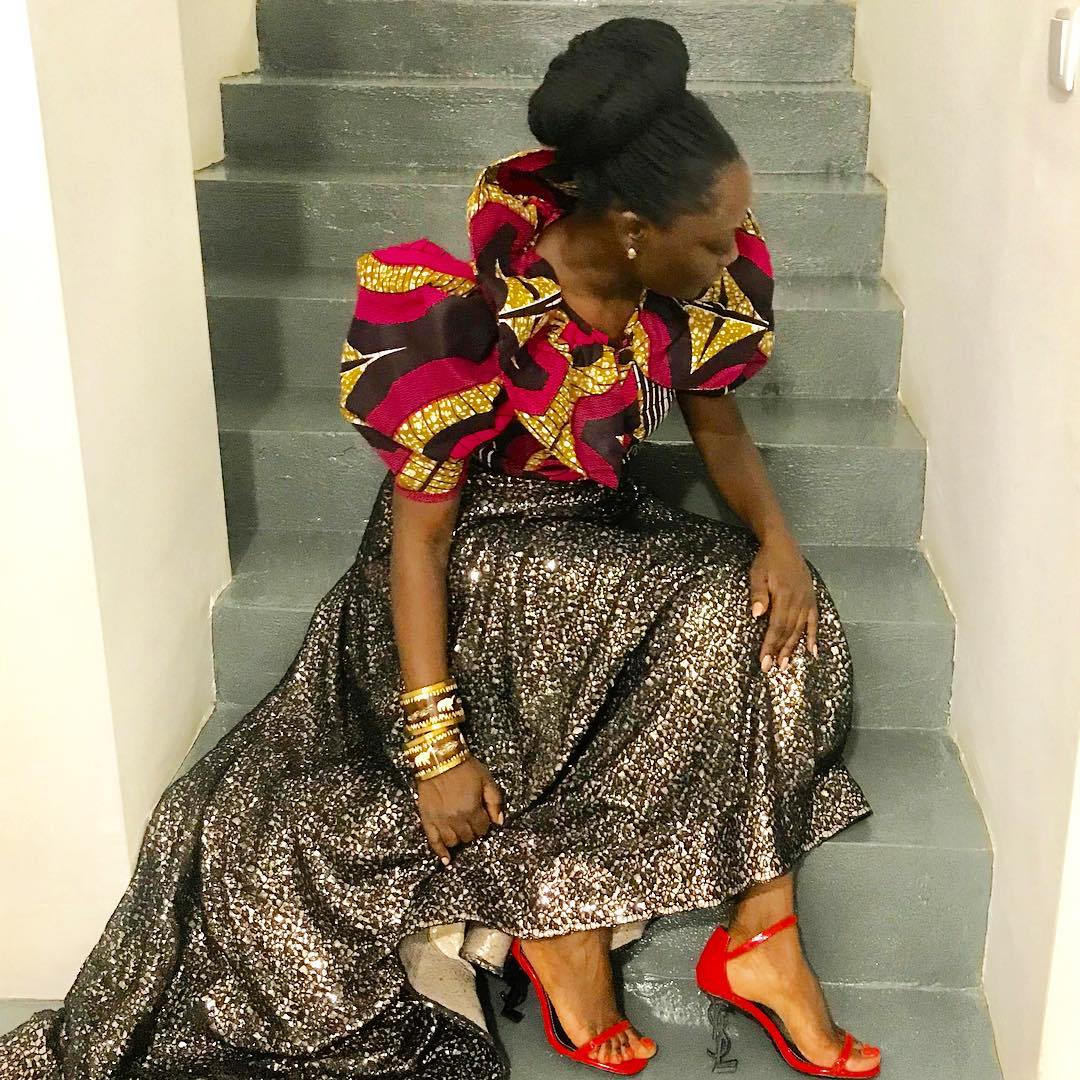 <em>Contemporary meets traditional in this Nadir Tati attire