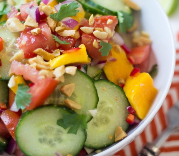 East African Mango and Cucumber Salad By The Wanderlust Kitchen