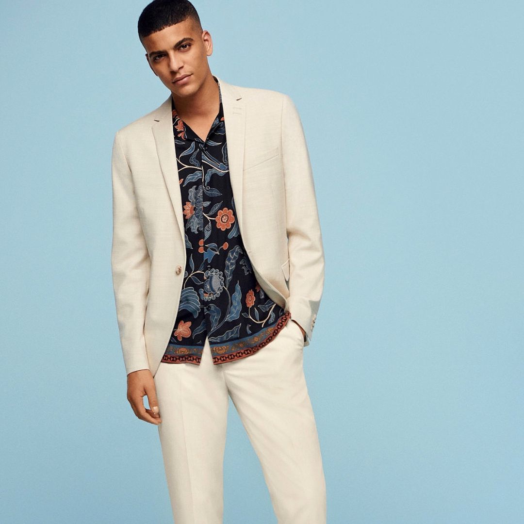Zakaria Kharie looking sharp in cream