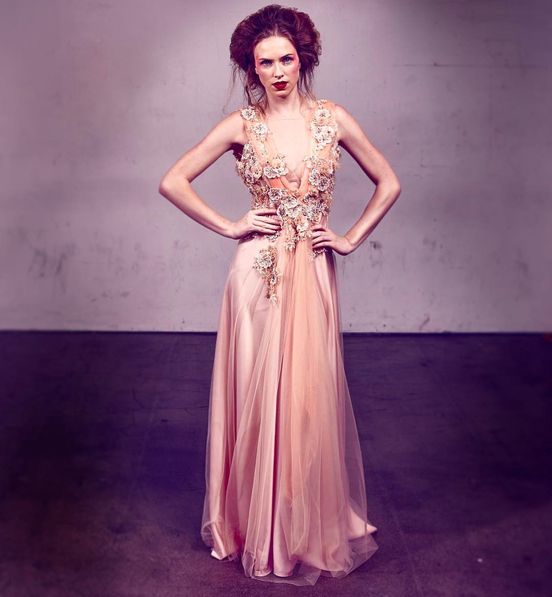 The designer's 'Pretty in Pink' creation