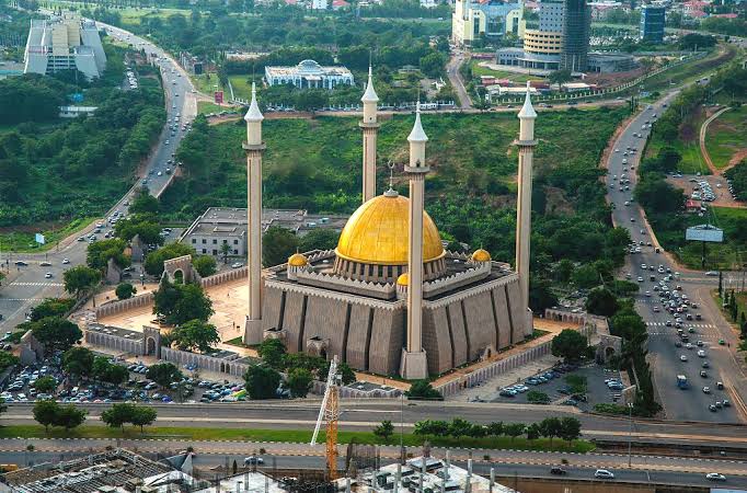 The Abuja National Mosque located in Nigeria's capital city