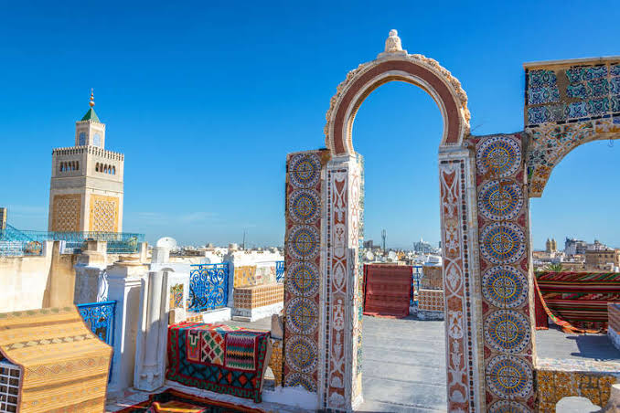 Image of the oldest mosque in Tunisia's capital city, Tunis