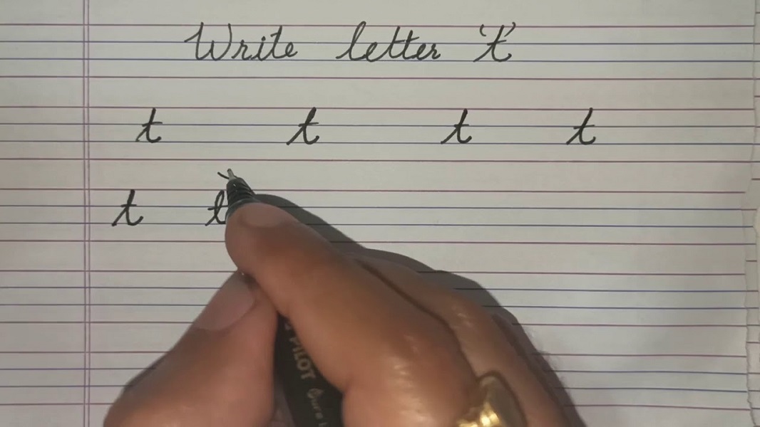 Writing letter t