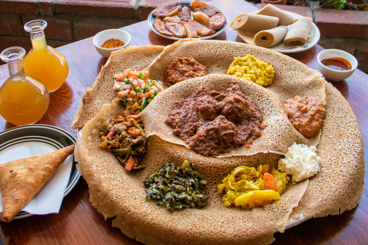 Top 10 African Restaurants In Los Angeles 9 Injera bread serving at its best
