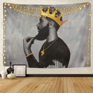 KOYI Black King Tapestry African American Man