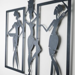 African Women Metal Wall Decor