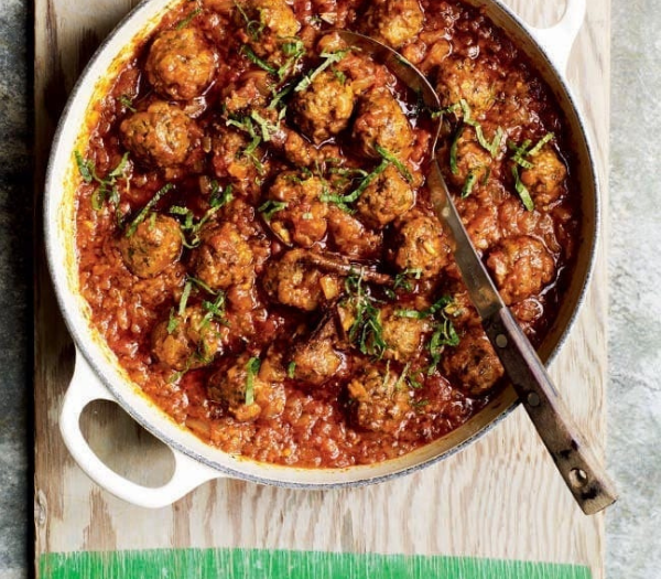 Lamb And Mint Meatball Tagine with Chermoula By Delicious