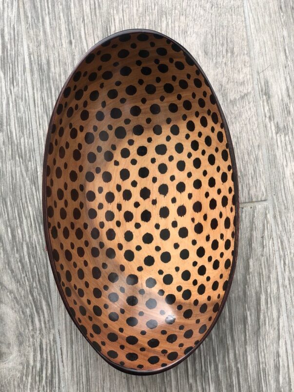 Kenyan Handmade Decorative Wooden Bowls with Mixed African Designs for Display Jewellery Holder Home Decor Unique African Giftset