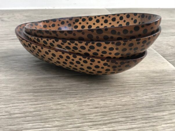 Kenyan Handmade Decorative Wooden Bowls with Mixed African Designs for Display Jewellery Holder Home Decor Unique African Giftset