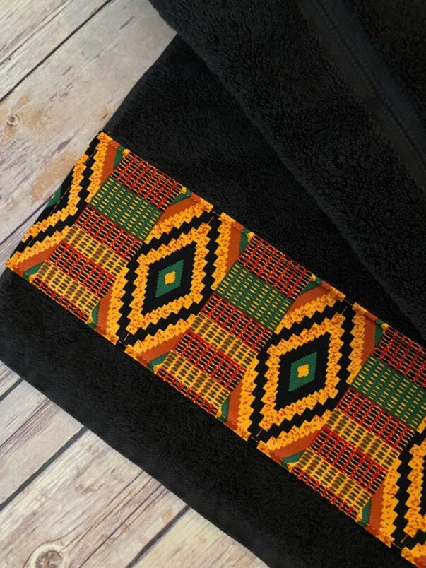 Kente Bathroom Towels