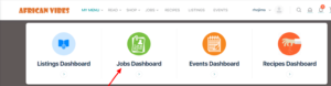 How to list a job 4 Member Dashboard African Vibes 1