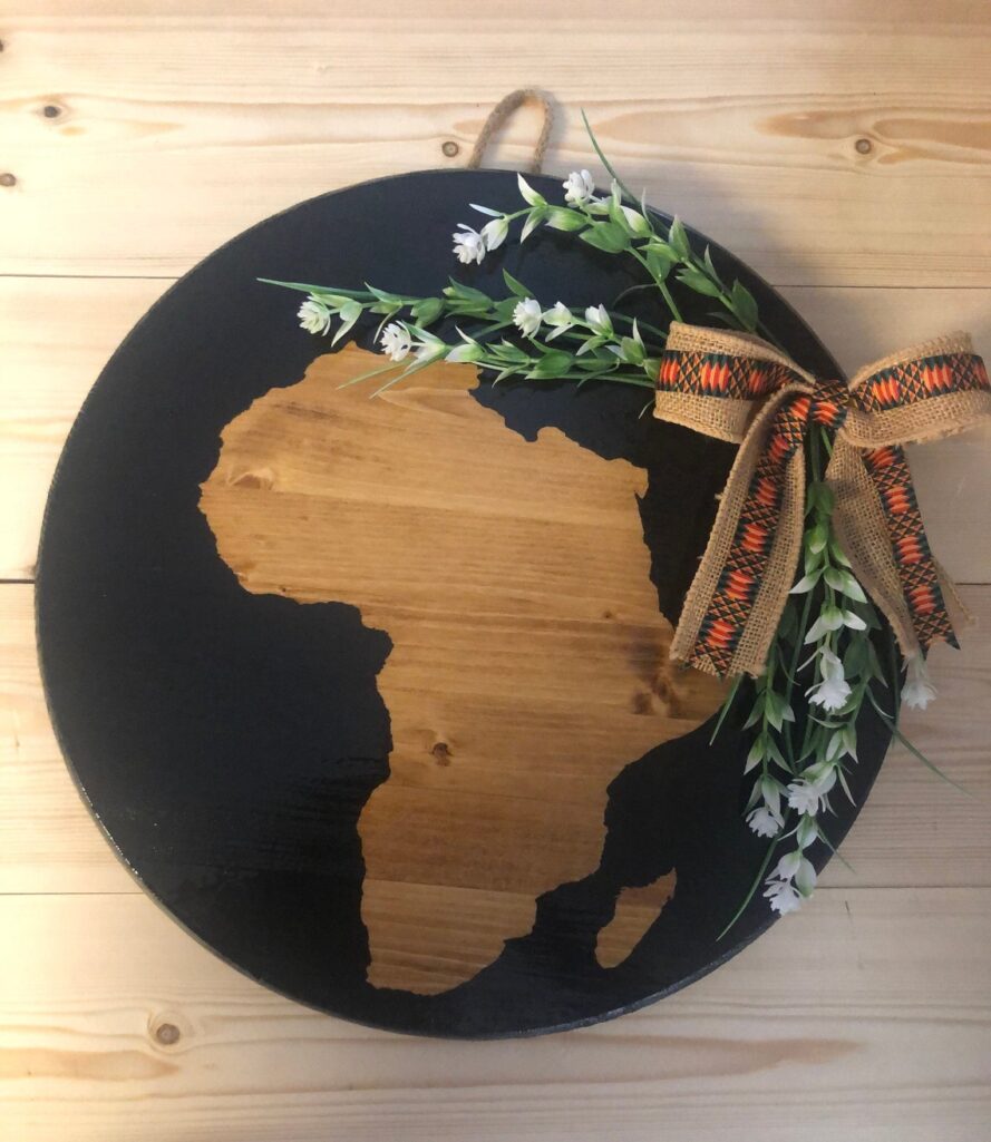 Africa Door Hanger, Heritage, Black History Month, Welcome, Door Hanger