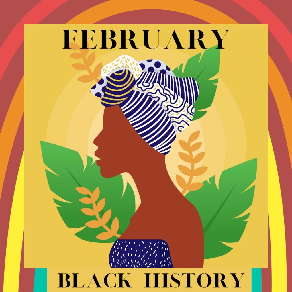 Black History Month Post / Card With Woman