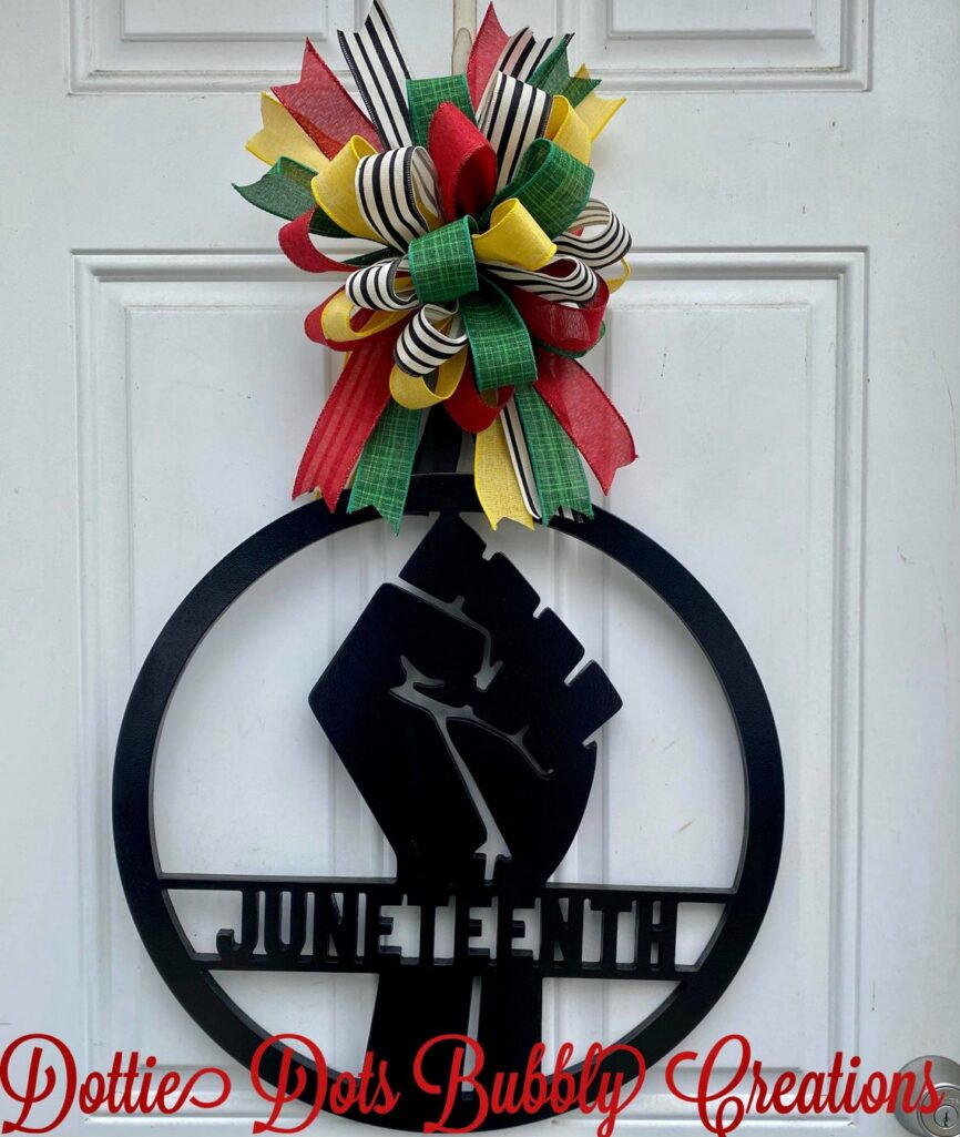 Wooden Juneteenth Door/Wall Monogram Door Hanger, Juneteenth Door Hanger, Wood Door Hanger, Juneteenth Decor, Juneteenth, African Decor