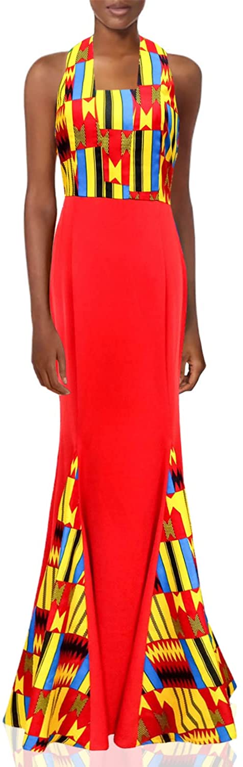An elegant evening gown with a Kente bodice (Photo credit: Amazon.com)