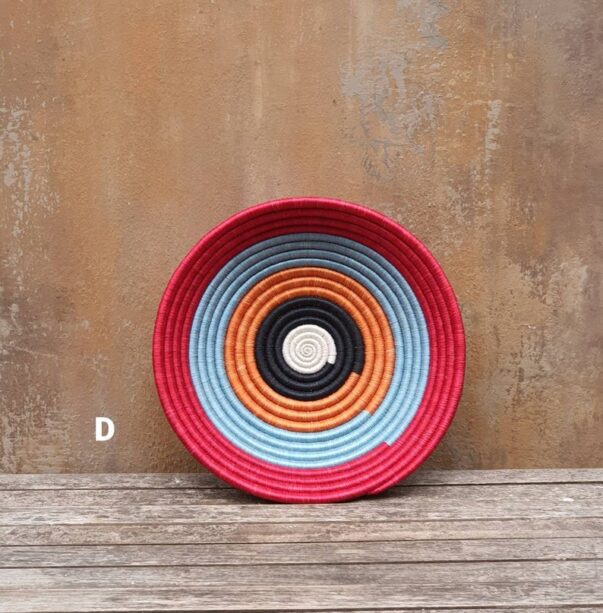 Rwandan sisal basket bowl
