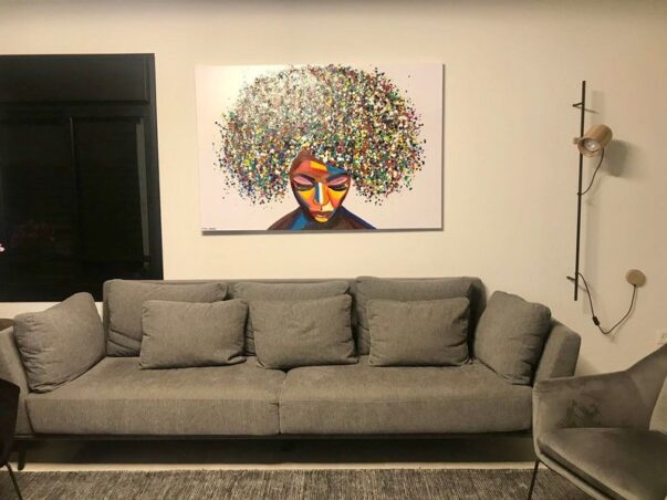 Black Pop Art Canvas, Abstract Black Woman Art, Black Pop Culture Art, African Woman Wall Art, Black Woman Wall Art, Black Brush Stroke Art