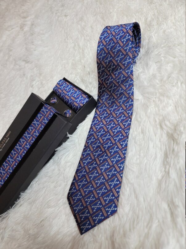 Blue Kente Neck Tie for Men