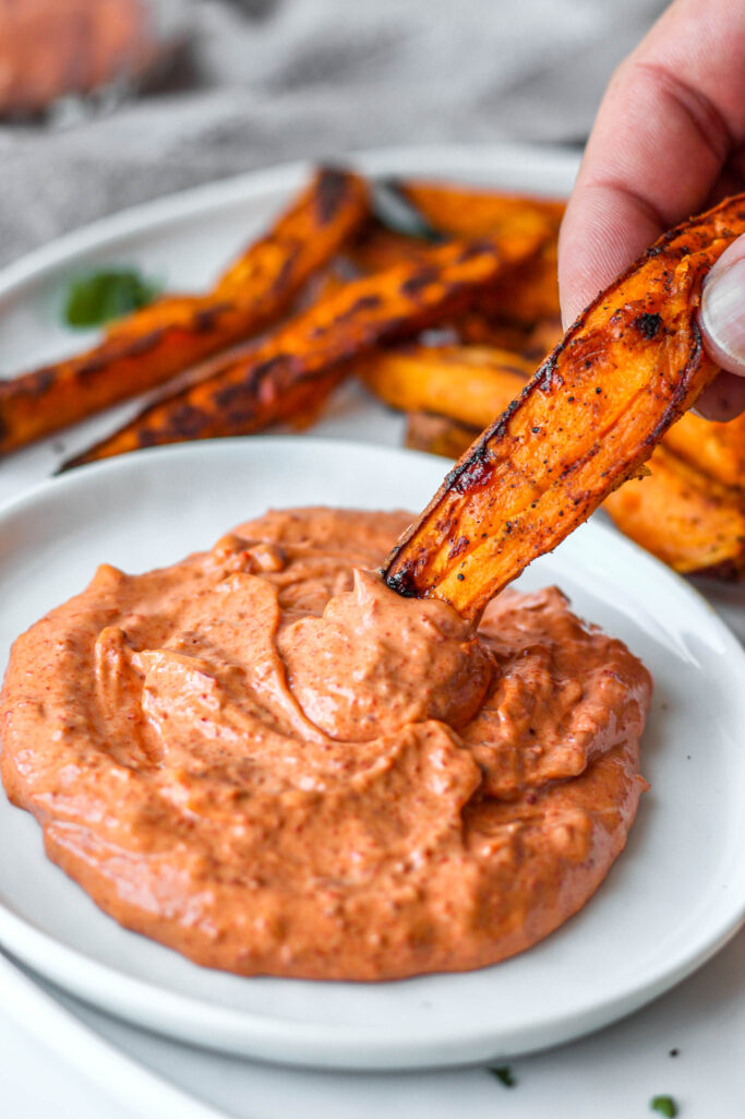 4 Reasons Why Africans Should Consume More Local African Foods 8 Dipping into the Harissa Mayo