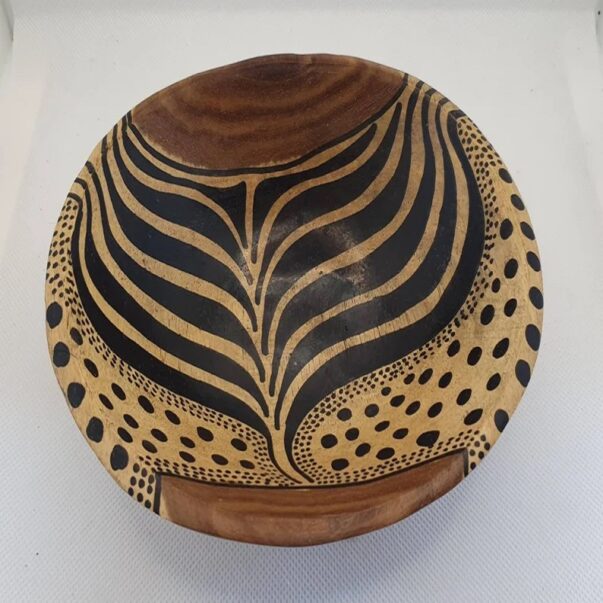 African wooden round bowl