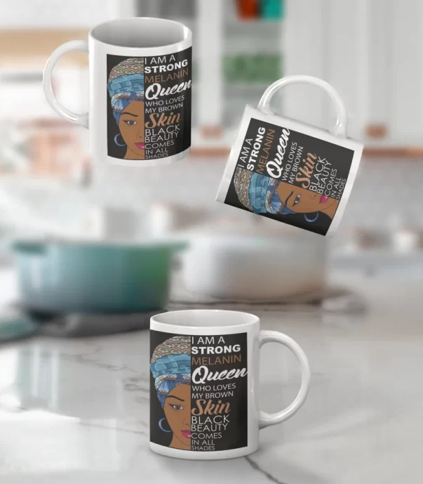 Strong Melanin Black Queen Mug