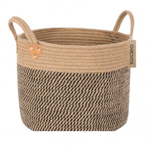 CHICVITA Jute Woven Storage Basket with Handles