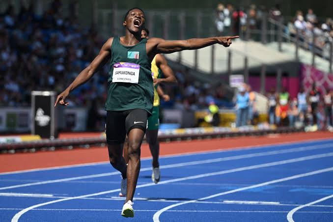 Muzala Samukonga at the commonwealth games 2022 Muzala Samukonga beats England's sprinter to win gold at the commonwealth games 2022
