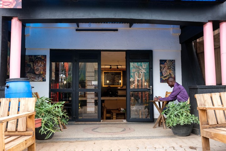 The front of Silent Cafe, the restaurant that is changing deaf culture in Uganda (Photo credit: Hajarah Nalwadda Xinhua)