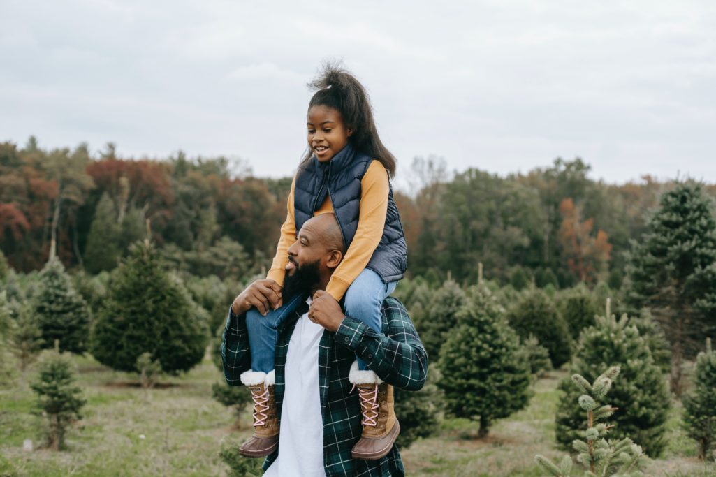 Father having a great time with his daughter